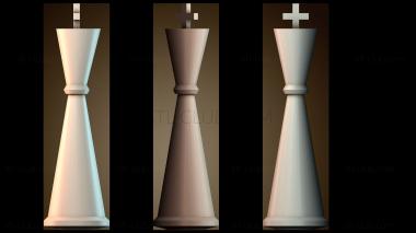 3D модель Cyl King шахматы (STL)