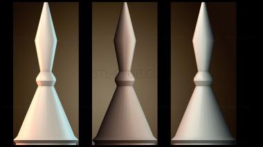 3D модель Цилиндрическая пешка шахматы (STL)