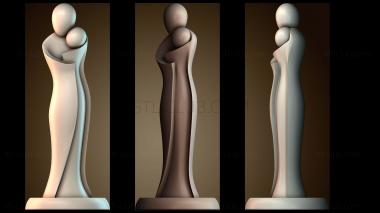 3D модель Элегантная скульптура «Объятия» (STL)