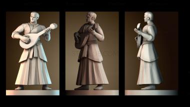 3D модель Музыкант с лютней (STL)