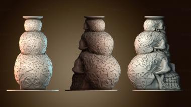 3D модель Декоративная резная ваза (STL)