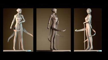 3D модель Мисс Киберпанк (STL)