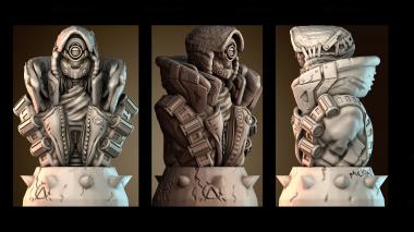 3D модель Футуристическая бронированная фигурка (STL)