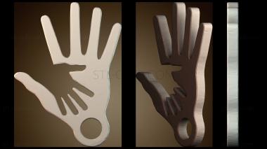 3D модель Дизайн силуэта руки (STL)