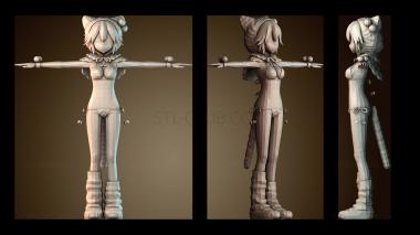 3D модель Мисс Киберконнект (STL)