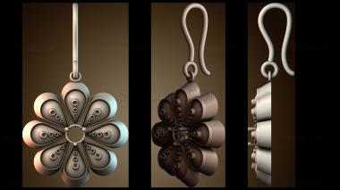 3D модель Серьга в форме цветка (STL)