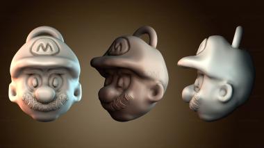 3D модель Подвеска с персонажем Марио (STL)