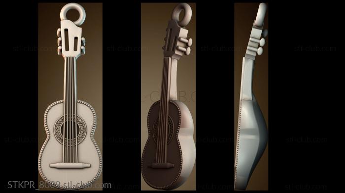 Статуэтки упрощенные Брелок подвеска в виде гитары