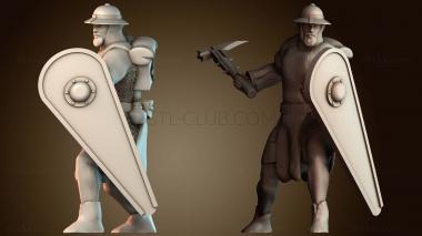 3D модель Мужчина атакующий солдат (STL)