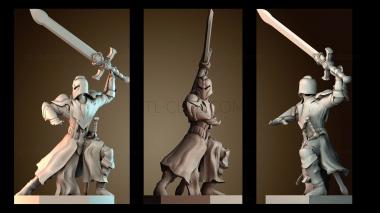 3D модель Атакующий воин (STL)