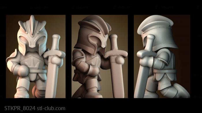 Статуэтки упрощенные Рыцарь на коленях