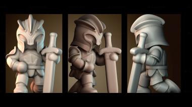 3D модель Рыцарь на коленях (STL)