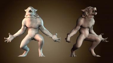 3D модель Кровавый ярый волк (STL)