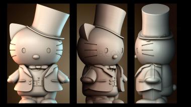 3D модель Hello Kitty жених (STL)