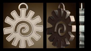 3D модель Спиральный подвесной светильник «Солнце» (STL)