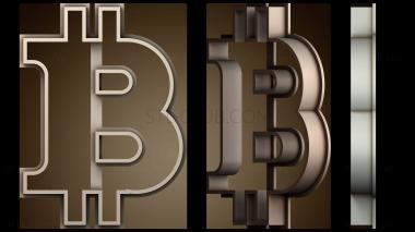 3D модель Дизайн символа биткоина (STL)