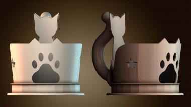 3D модель Декоративный объект на тему кошек (STL)
