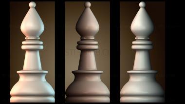 3D модель Слон шахматы (STL)