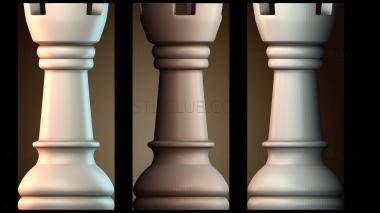 3D модель Замок шахматы (STL)