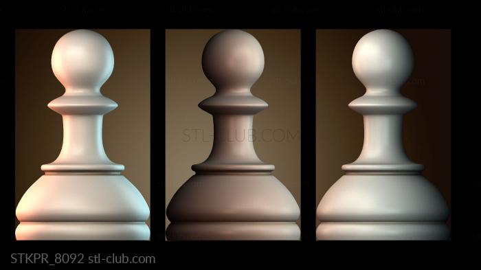 Статуэтки упрощенные Пешка шахматы