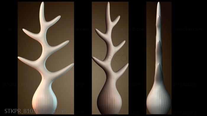 Статуэтки упрощенные Стилизованная скульптура оленьего рога