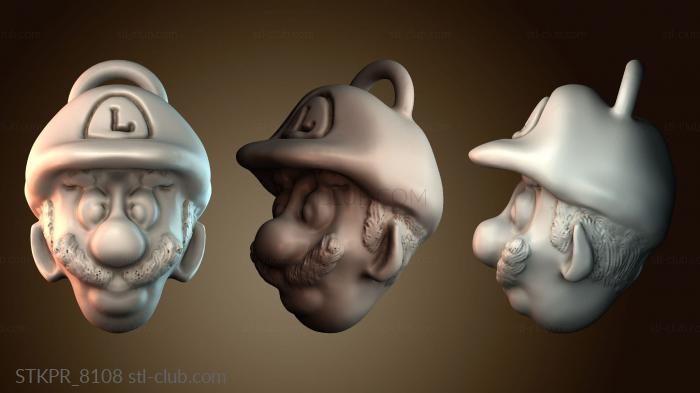 Статуэтки упрощенные брелок Луиджи Марио