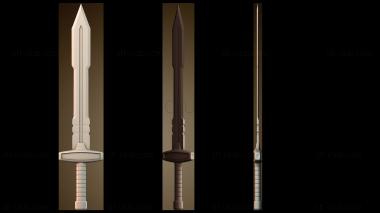 3D модель Средневековый меч (STL)