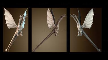 3D модель Дракон Кинг Гидора (STL)