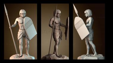 3D модель Воин абориген (STL)