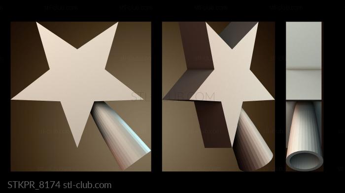 Статуэтки упрощенные Вставьте ручку звезду