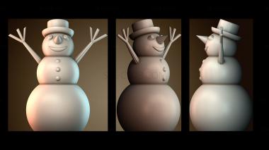 3D модель Счастливый снеговик (STL)