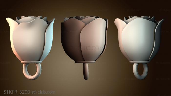 Статуэтки упрощенные Брелок «Роза»