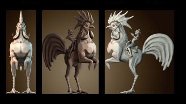 3D модель Gallo caballo jinete (STL)