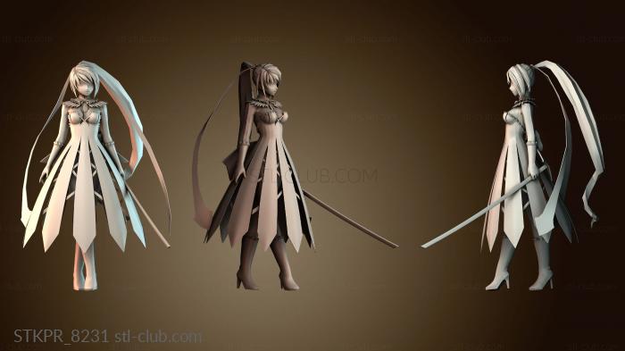 Статуэтки упрощенные Аниме бойцы женщины