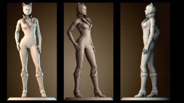 3D модель Женщина кошка женщина супергерой (STL)