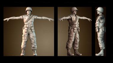 3D модель Человек морской пехотинец США (STL)