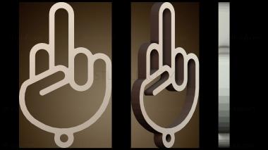 3D модель Кулон в форме руки (STL)