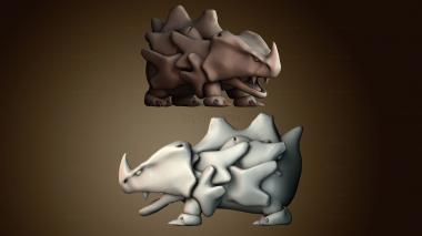 3D модель Райхорн покемон (STL)