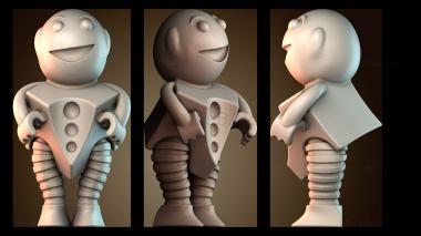 3D модель Фигурка счастливого робота (STL)