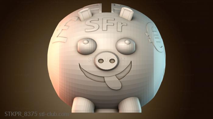 Статуэтки упрощенные Свинья экономит деньги