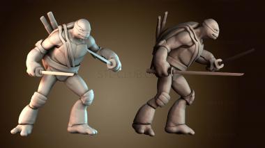 3D модель Ниндзя с мечом — Леонардо из TMNT (STL)