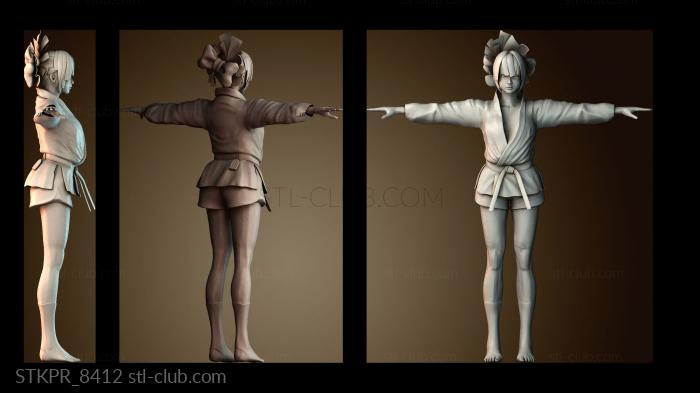 Статуэтки упрощенные Девушка в кимоно