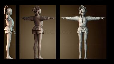 3D модель Девушка в кимоно (STL)