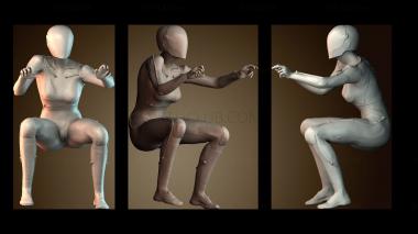 3D модель Девушка на велосипеде (STL)