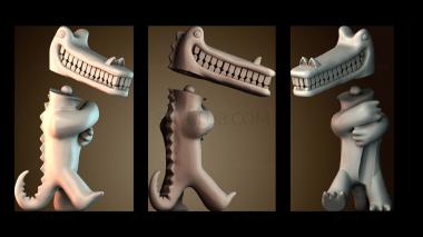 3D модель Держатель зубных щеток Clarabella из крокодила (STL)