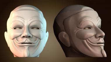 3D модель Анонимная статуэтка голова (STL)