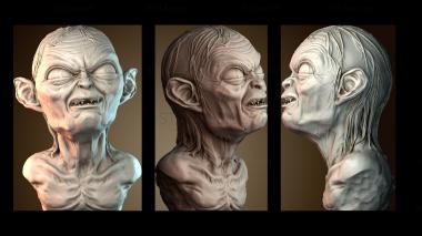 3D модель Голлум голова (STL)