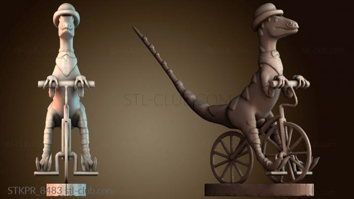 Статуэтки упрощенные Хищник джентльмен на велосипеде