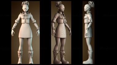 3D модель Мисс Киберпанк подросток (STL)