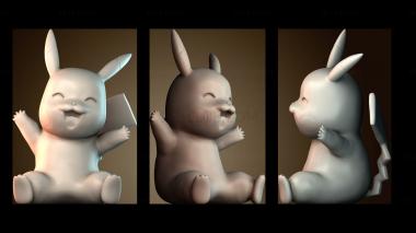 3D модель Пикачу покемон (STL)